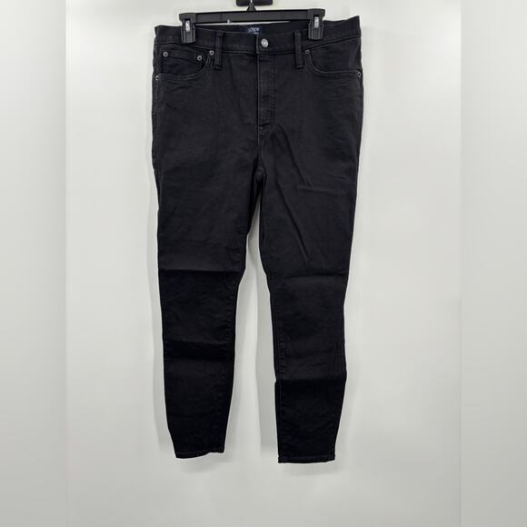 J.Crew 9" mid-rise black skinny jean in signature stretch - Picture 2 of 6